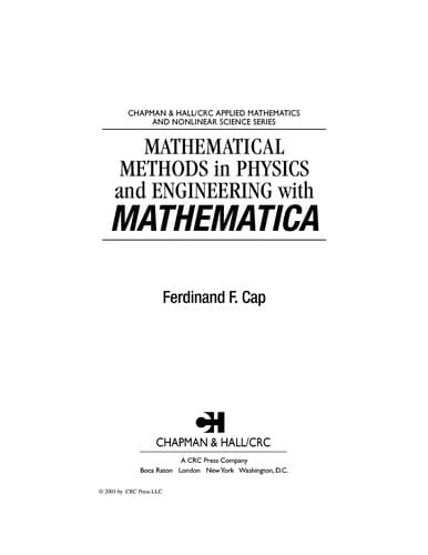 Tapa de Mathematical methods in physics and engineering with Mathematica