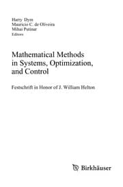 Tapa de Mathematical Methods in Systems, Optimization, and Control
