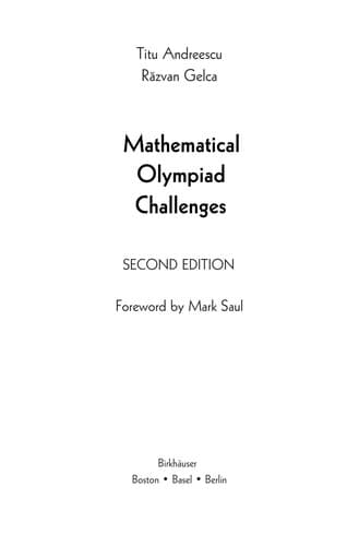 Tapa de Mathematical Olympiad Challenges