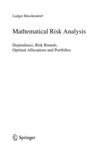 Tapa de Mathematical Risk Analysis