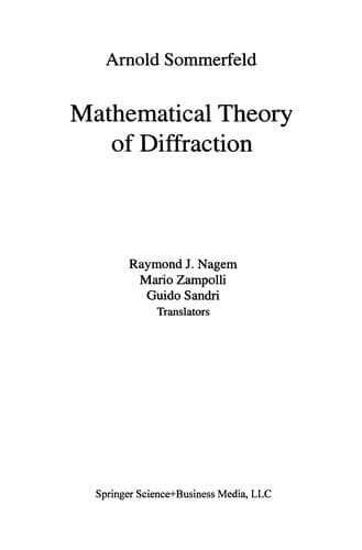 Tapa de Mathematical Theory of Diffraction
