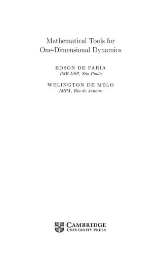 Tapa de Mathematical tools for one-dimensional dynamics