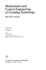 Tapa de Mathematics and Control Engineering of Grinding Technology