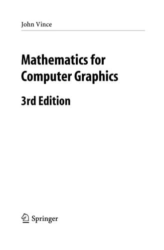 Tapa de Mathematics for computer graphics