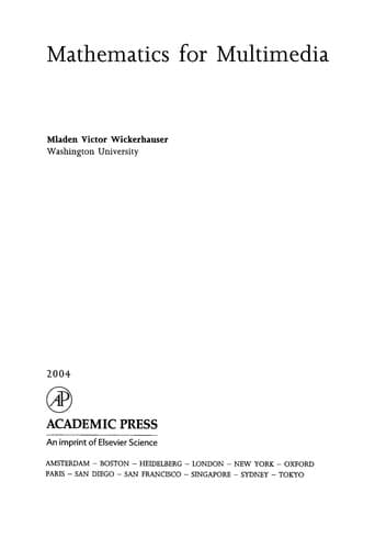 Tapa de Mathematics for multimedia