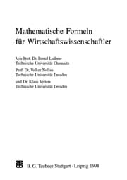 Tapa de Mathematische Formeln für Wirtschaftswissenschaftler