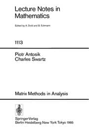 Tapa de Matrix methods in analysis