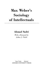 Tapa de Max Weber's sociology of intellectuals