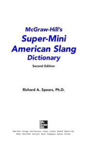 Tapa de McGraw-Hill's American Slang Dictionary