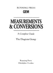 Tapa de Measurements & conversions
