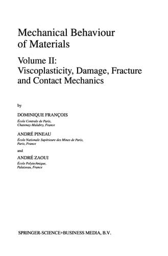 Tapa de Mechanical Behaviour of Materials