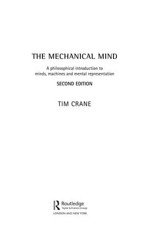 Tapa de The mechanical mind