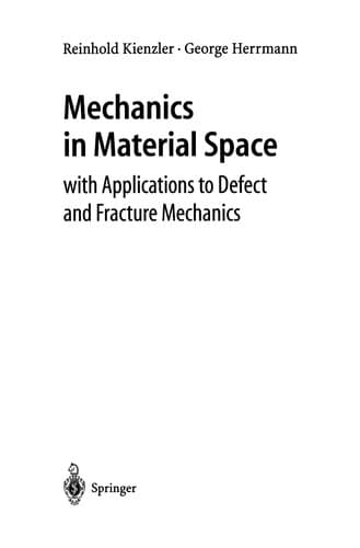 Tapa de Mechanics in Material Space