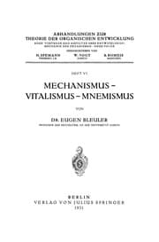 Tapa de Mechanismus - Vitalismus - Mnemismus