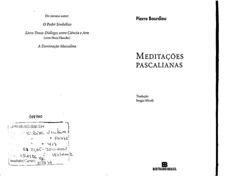 Tapa de Meditações pascalianas