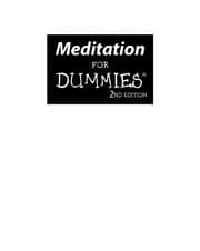 Tapa de Meditation for dummies