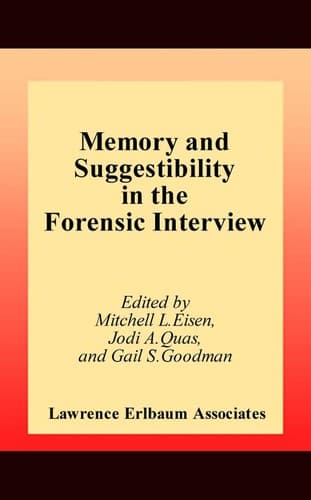Tapa de Memory and suggestibility in the forensic interview