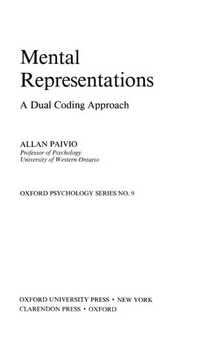 Tapa de Mental representations