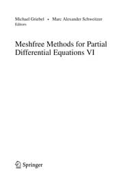 Tapa de Meshfree Methods for Partial Differential Equations VI