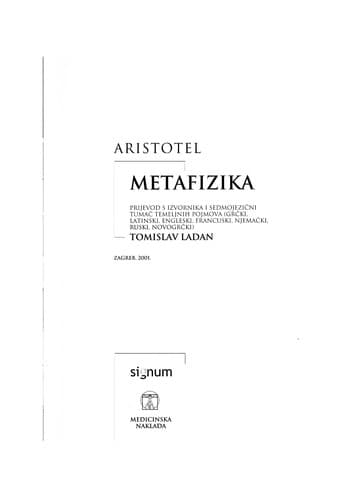 Tapa de Aristoteles