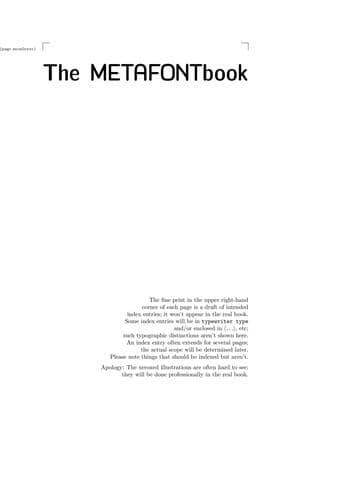 Tapa de The METAFONTbook