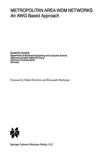 Tapa de Metropolitan Area WDM Networks