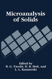 Tapa de Microanalysis of Solids