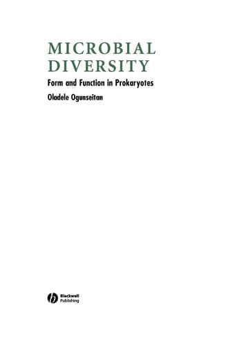 Tapa de Microbial diversity