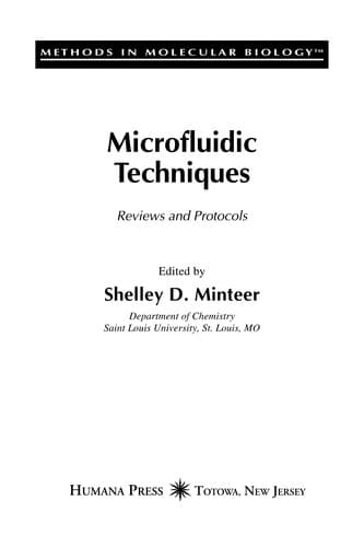 Tapa de Microfluidic techniques