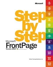 Tapa de Microsoft FrontPage version 2002 step by step