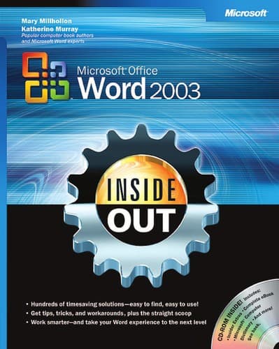 Tapa de Microsoft Office Word 2003 inside out