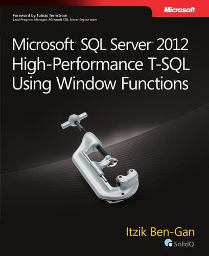 Tapa de Microsoft SQL Server 2012 high-performance T-SQL using Window functions
