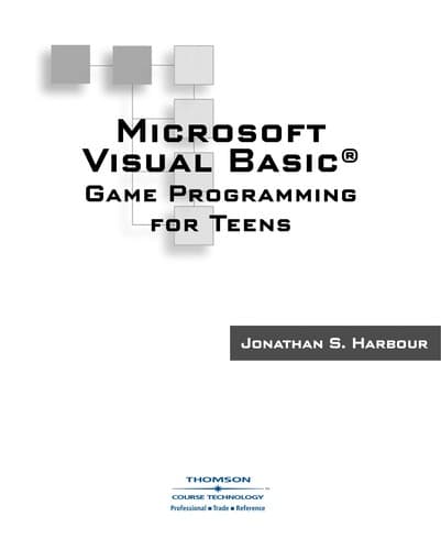 Tapa de Microsoft Visual Basic game programming for teens