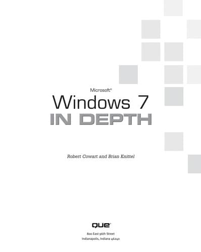 Tapa de Microsoft Windows 7 in depth