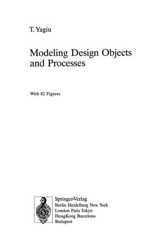 Tapa de Modeling Design Objects and Processes