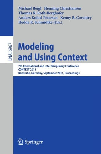 Tapa de Modeling and Using Context