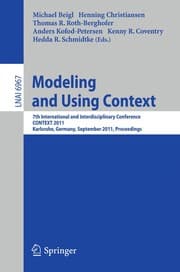 Tapa de Modeling and Using Context