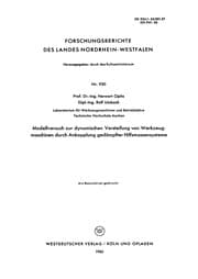 Tapa de Modellversuch zur dynamischen Versteifung von Werkzeugmaschinen durch Ankopplung gedämpfter Hilfsmassensysteme