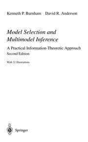 Tapa de Model selection and multimodel inference