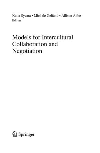 Tapa de Models for Intercultural Collaboration and Negotiation