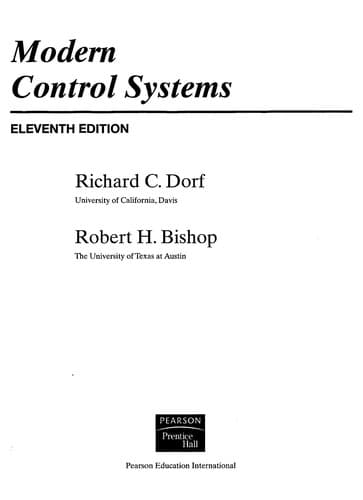 Tapa de Modern control systems