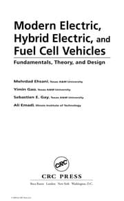 Tapa de Modern electric, hybrid electric, and fuel cell vehicles