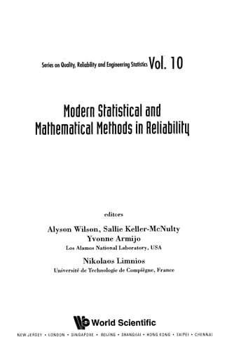 Tapa de Modern statistical and mathematical methods in reliability
