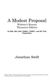 Tapa de A modest proposal