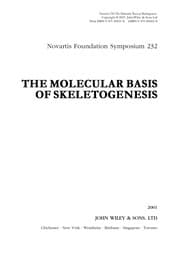 Tapa de The Molecular Basis of Skeletogenesis