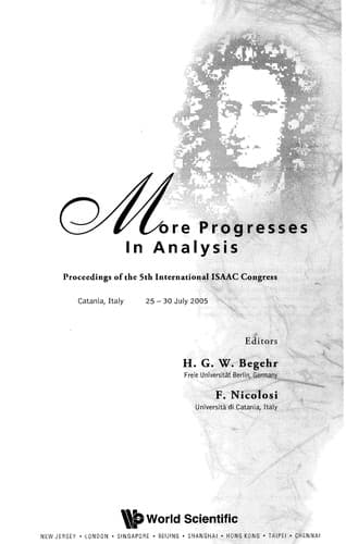 Tapa de More progresses in analysis