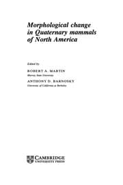 Tapa de Morphological change in Quaternary mammals of North America