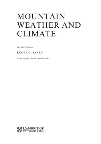 Tapa de Mountain weather and climate