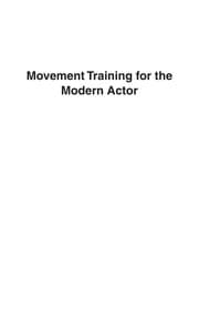 Tapa de Movement training for the modern actor