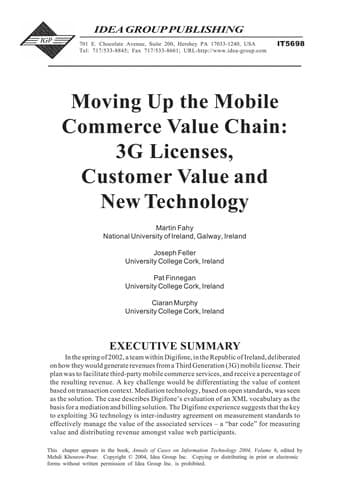 Tapa de Moving up the mobile commerce value chain